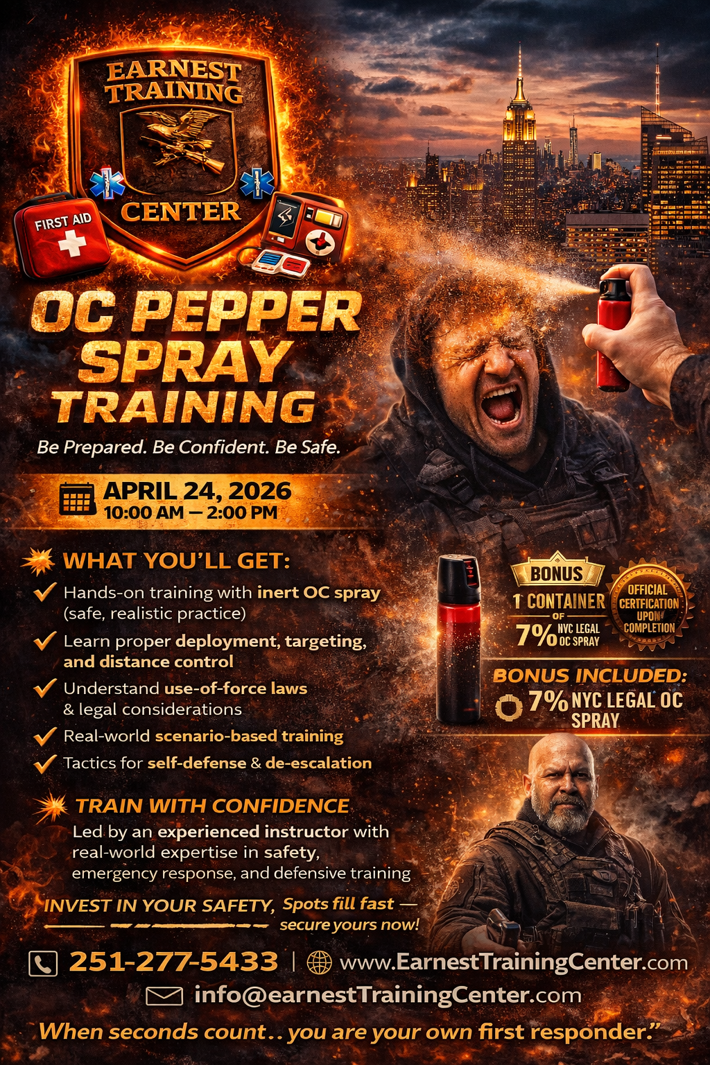 OC PEPPER SPRAY SELF-DEFENSE TRAINING